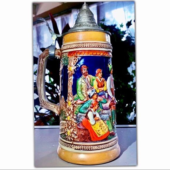 Vintage Handgemalt Gerz German Beer Stein 11.25” T - Picture 4 of 7
